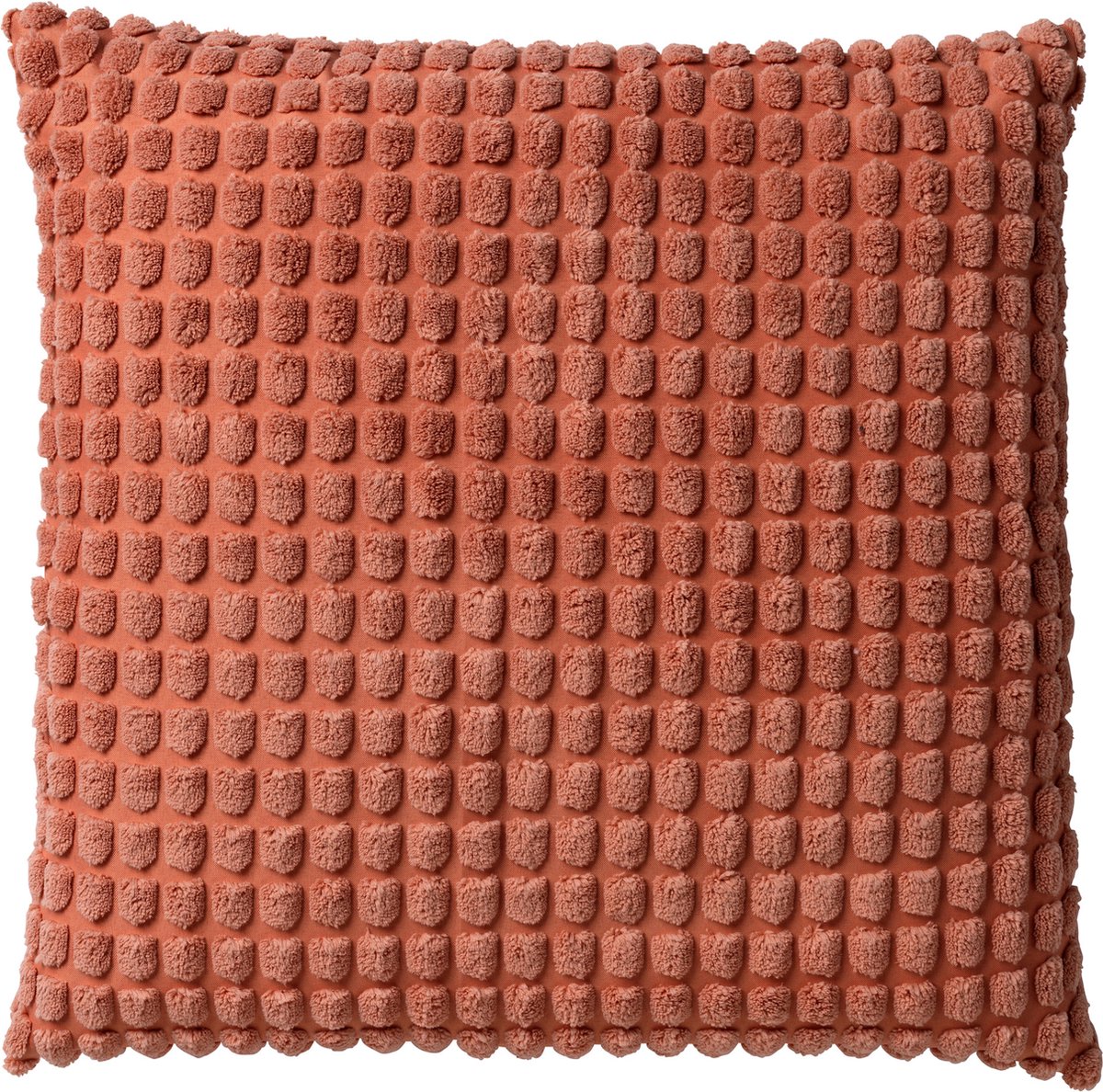 Dutch Decor ROME - kussenhoes 45x45 cm - effen kleur - 3D-structuur - Muted Clay - roze - met rits - zonder binnenkussen