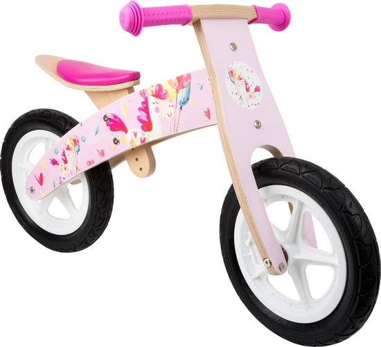 Houten loopfiets - Pink Unicorn - Roze - houten speelgoed vanaf 3 jaar |  bol.com