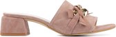 Stefano Lauran  Slippers / Slides Dames / Damesschoenen - S1060 -  Blokhak Hoogte 4 cm - Roze - Maat 41