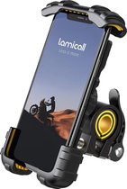 HN® Telefoonhouder voor de fiets / motorfiets / scooter - 360° draaibaar - Ideaal voor navigatie - Verstelbaar en compatibel met vrijwel elk model - Schokbestendig