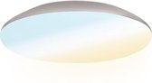 HOFTRONIC - Dimbare LED Plafondlamp - Plafonnière - Chroom - 25 Watt - IP65 waterdicht - Kleur instelbaar (2700K, 4000K & 5000K) - 2600 Lumen - IK10 Stootveilig - Ø38 cm - Geschikt voor badka