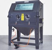 Datona® Straalcabine met afzuiging - 1000 liter - Zwart