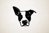 Wanddecoratie - Hond - Staffordshire Terrier 2 - L - 75x85cm - Zwart - muurdecoratie - Line Art