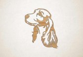 Wanddecoratie - Hond - Engelse Cocker Spaniel - M - 72x60cm - Eiken - muurdecoratie - Line Art