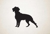 Silhouette hond - Pont-audemer Spaniel - Pont-audemer Spaniel - M - 60x71cm - Zwart - wanddecoratie