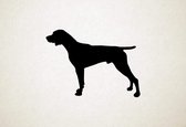 Silhouette hond - German Shorthaired Pointer - Duitse Kortharige Wijzer - M - 60x83cm - Zwart - wanddecoratie