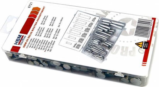 Assortiment de goupilles de verrouillage HBM 60 pièces