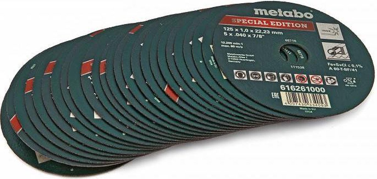 Metabo Snijschijven Inox Special Edition II 125 mm 1 stuk.