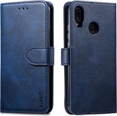 Voor Huawei P20 Lite GUSSIM zakelijke stijl horizontale flip lederen case met houder & kaartsleuven & portemonnee (blauw)