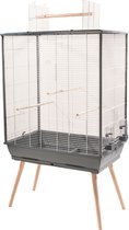 Zolux vogelkooi neo jili xl grijs - 81x48x132 cm - 1 stuks