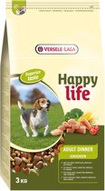 Happy life adult chicken diner - 3 kg - 1 stuks