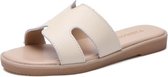 Outdoor Casual Eenvoudig Antislip Draagbaar Wildstrand Slippers Sandalen voor Dames (Kleur: Beige Maat: 39)