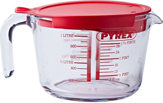 Maatbeker en Deksel, 1 liter - Pyrex | Classic Prepware