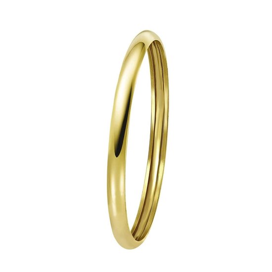 Lucardi Dames Ring - Ring - Cadeau voor vrouwen - 14 Karaat Goud - Geelgoud