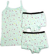 Kinderondergoed Funderwear - Set Snoepie - Mint - Maat 152 - Meisjes