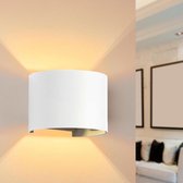 Witte LED wandlamp 6W IP54 rond - Warm wit licht - Aluminium - Wit - Wit Chaud 2300K - 3500K - Wit - SILUMEN
