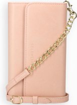 Selencia Hoesje Geschikt voor Samsung Galaxy S21 Plus Hoesje Met Pasjeshouder - Selencia Eny Uitneembare Vegan Lederen Clutch - Roze