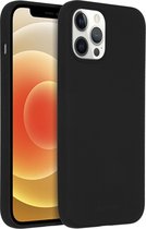 Accezz Liquid Silicone Backcover Geschikt voor MagSafe iPhone 12 Pro Max hoesje - Zwart