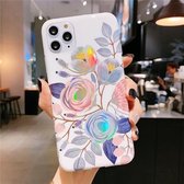 Voor iPhone 12/12 Pro Colorful Laser Flower-serie IMD TPU mobiele telefoonhoes (Begonia Flowers KL2)