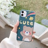 Cartoon patroon TPU beschermhoes voor iPhone 12 Mini (LEUKE beer)