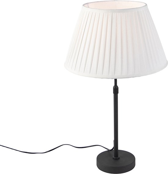 QAZQA parte - Lampe de table avec abat-jour - 1 lumière - H 690 mm - Wit