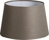 QAZQA rond schuin linnen - Lampenkap - Ø 250 mm - Taupe -