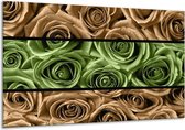 Peinture sur toile Rose | Vert, marron, noir | 120x70cm 1Hatch