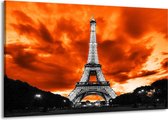 Peinture sur toile de Paris | Rouge, gris, noir | 140x90cm 1 Liège