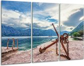 Peinture sur verre Aker | Bleu, gris, marron | 120x80cm 3 Liège | Tirage photo sur verre | F006069