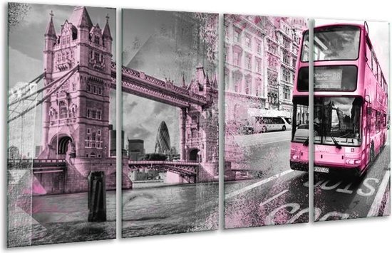 Peinture sur verre Angleterre, Londres | Violet, rose, gris | 160x80cm 4 Liège | Tirage photo sur verre |  F006881