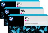 HP 771C - Inktcartridge / Magenta / 3-Pack / 775 ml (B6Y33A)