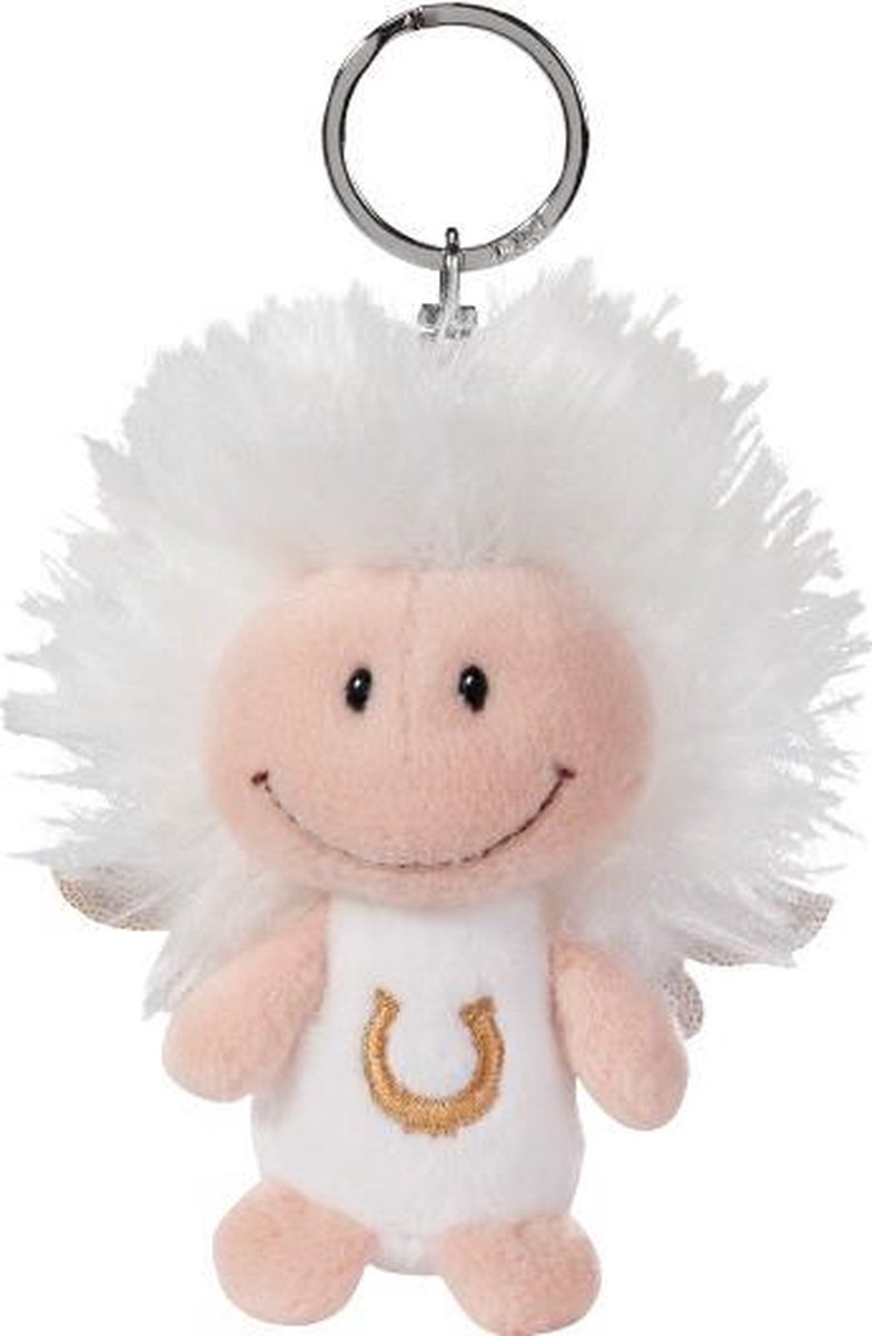 Nici Sleutelhanger Beschermengel Junior 7 Cm Pluche Beige/goud