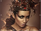 Chocolate Lady  - Foto op Tuinposter - 100 x 75 cm