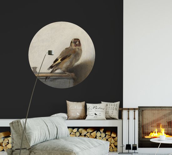 Le Chardonneret, Carel Fabritius - Photo sur papier peint Circle - ⌀ 40 cm