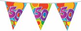 Haza Vlaggetjes - 50 jaar - leeftijd verjaardag - plastic - 10 meter