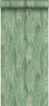 ESTAhome behang bladeren celadon groen - 138986 - 0.53 x 10.05 m