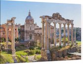 Forum Romanum gezien vanaf het Capitool in Rome - Foto op Canvas - 150 x 100 cm