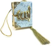 Fluwelen Koran voor auto Babyblauw Goud
