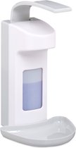 desinfectie dispenser - met lekbakje - voor 500 ml - wand - hangend - wit