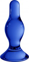 Chrystalino Classy Glazen Buttplug - Blauw