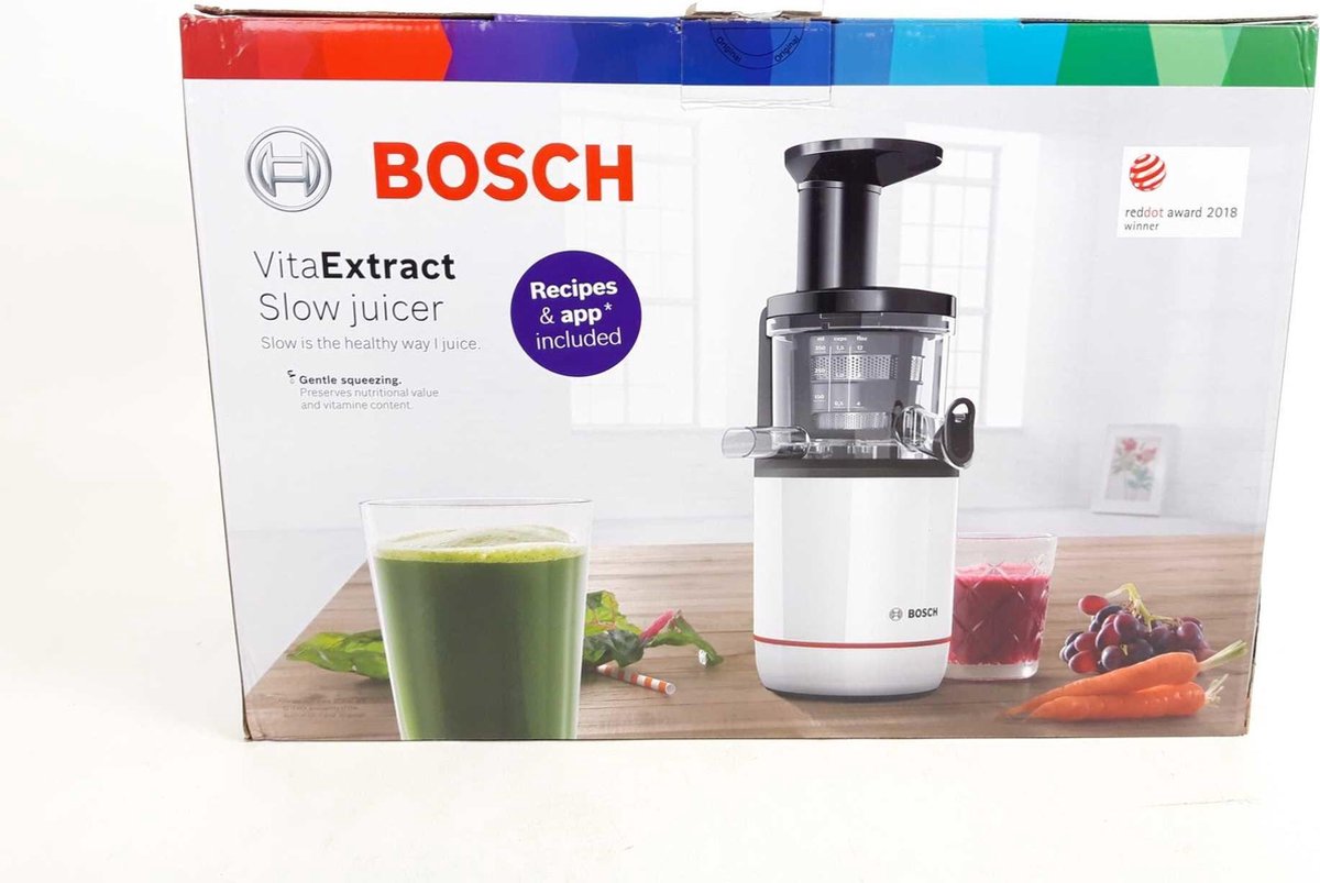 Bosch MESM500W VitaExctract - Slowjuicer - Zwart Wit thumbnail 7