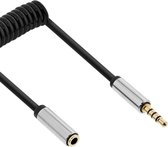 InLine Premium 3,5mm Jack 4-polig audio spiraal verlengkabel - 3 meter