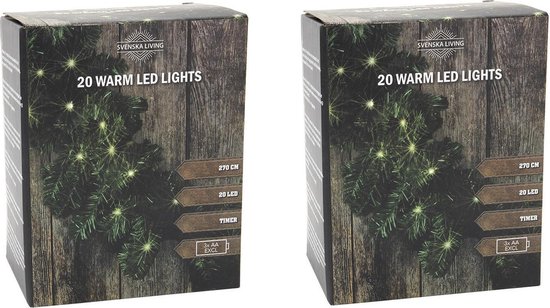 Set van 3x stuks kerst dennenslinger/dennenguirlande groen met verlichting 270 cm - Kerstverlichting - Guirlandes kerstversiering