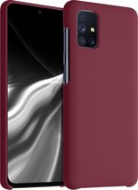 kwmobile telefoonhoesje voor Samsung Galaxy M51 - Hoesje met siliconen coating - Smartphone case in rabarber rood
