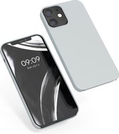 kwmobile telefoonhoesje voor Apple iPhone 12 / 12 Pro - Hoesje met siliconen coating - Smartphone case in mat lichtgrijs