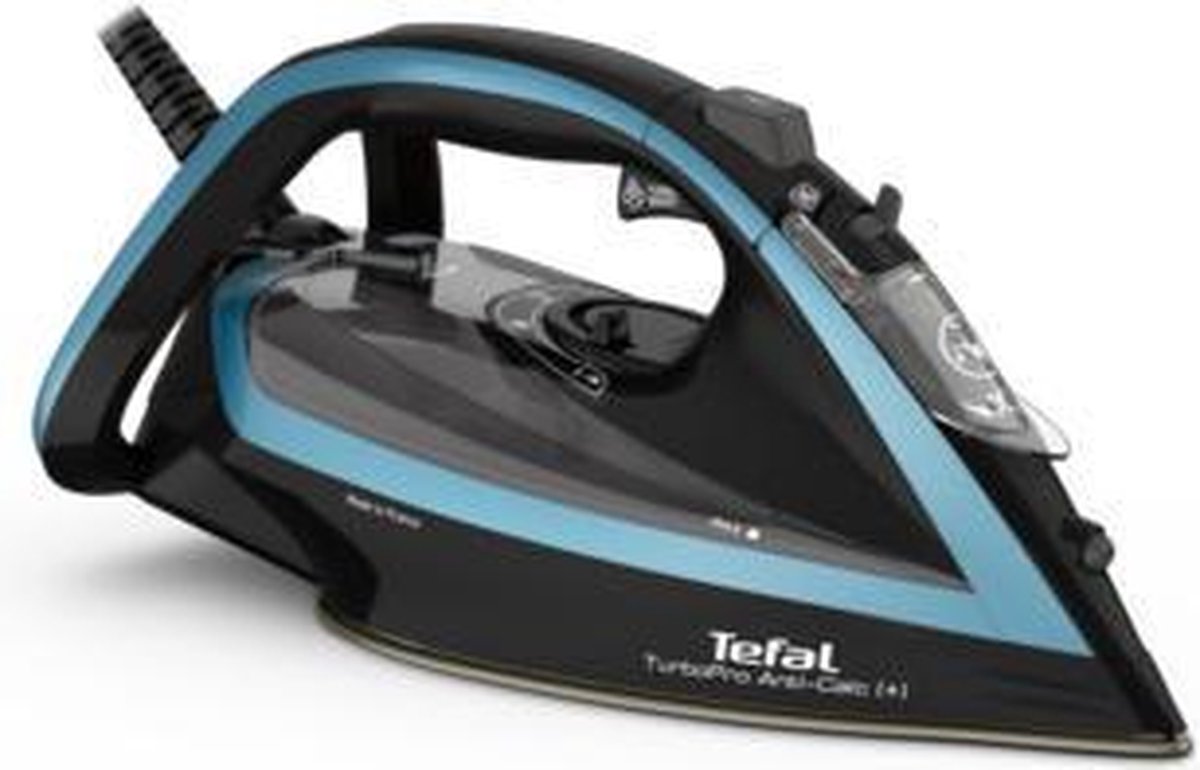 Tefal TurboPro FV5695E1 strijkijzer Droog- & stoomstrijkijzer Durilium AirGlide Autoclean soleplate 3000 W Zwart, Blauw