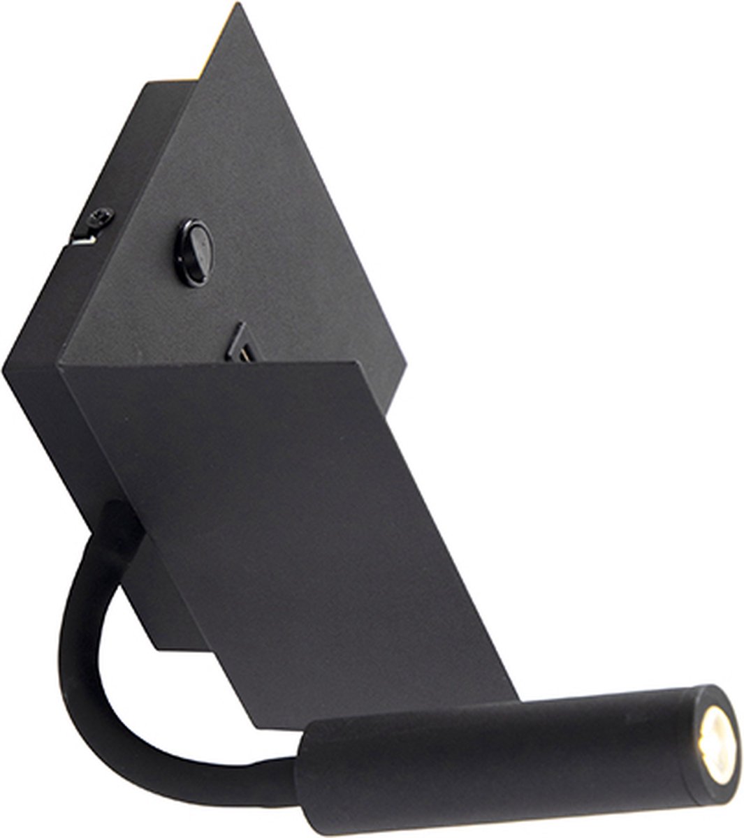 QAZQA duppio - Moderne LED Wandlamp voor binnen - 1 lichts - D 210 mm - Zwart - Slaapkamer
