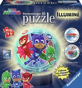 Ravensburger – Puzzle 3D pyjamasques beleuchtet 72 teilig, 11783 3D-puzzel