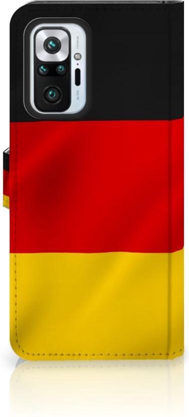 Protecteur Flip Housse Xiaomi Redmi Note 10 Pro Coque Téléphone Drapeau Allemand