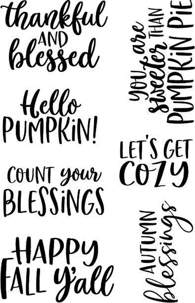 Hello Fall Clear Stamps (JD051) (DISCONTINUED)